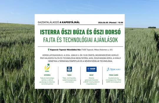Őszi kalászos fajta és technológiai bemutató - Kaposvár